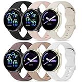 Oanux 6 Pack 20mm Quick-Release Silicone Band Compatible with Garmin Vivoactive 6 Watch Bands/Vivoactive 5/3/3 Music, Waterproof Sport Strap for Forerunner 55/165/245/645/570 (42mm) Women Men