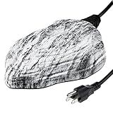 Saillong Bird Bath Deicer Heated Rock, 80W Submersible Utility Decorative De Icer, Thermostatic Controlled Winter Water Heater with Aluminum Base for Outdoor Bird, Chicken, Duck(1 Pack,White)