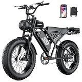 ASKGO S9 Electric Bike for Adults, 2500W Peak Electric Dirt Bike, 36MPH & 65Miles, 20" Fat Tire Off Road E Bike with 960WH Removable Battery, Ebike for Adults with NFC Unlock &Cruise Control