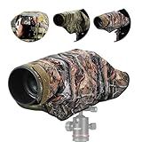 NEEWER PB019 Camera Rain Cover XL Large Waterproof Raincoat Protective Cover for Canon Sony Nikon Fujifilm DSLR Camera & Lenses up to 800 mm Double-Sided Camouflage Green Nylon
