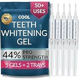 Teeth Whitening Gel with Trays 44% Carbamide Peroxide 5 Syringes - 50+ Uses