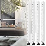 WooFog Window Security Bars Adjustable, Window Bars Security Inside Vertical, Heavy Window Ac Lock Bar with Rubber Feet for Up and Down Windows, 17-32 inch Double Hung Window Stopper -4 PCS Patented