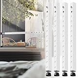 WooFog Window Security Bars Adjustable, Window Bars Security Inside Vertical, Heavy Window Ac Lock Bar with Rubber Feet for Up and Down Windows, 17-32 inch Double Hung Window Stopper -4 PCS Patented