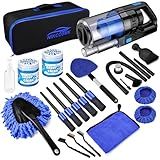 17pcs Car Detailing Kit Interior Cleaner, Car Interior Cleaning Kit with Handheld Car Vacuum, Car Detailing Brushes, Windshield Cleaning Tool, Car Cleaning Supplies, Car Accessories for Men, Women
