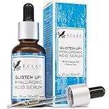 Eclat Skincare Hydrating Hyaluronic Acid Serum for Face – 2.5% Hyaluronic Acid + 3% B5, Green Tea & Jojoba Oil - Moisturizing & Plumping Formula for Radiant & Smoother Skin 1 Fl Oz