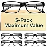 Gaoye 1.5 Professional Reading Glasses for All Day - Computer Readers with Blue Light Protection - Value Pack