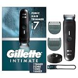 Gillette i7 Intimate Men’s Premium Pubic Hair Trimmer, Waterproof LED Body Hair Trimmer for Men, Manscaping Body Groomer