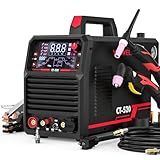 YESWELDER CT-520 Tig Welder & Plasma Cutter, 5-In-1 CUT/HF TIG/Pulse TIG/Spot Welding/Stick, 200A TIG and Stick & 50A Plasma Cutting, 110/220V Dual Voltage Multifunctional Welding Machine
