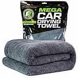 ExoForma Mega Car Drying Towel - Holds Up to 9 lbs, No Streaks, Scratches, or Water Spots | 1200 GSM Microfiber Double Twist Pile & Edgeless Design, 1 Quick & Effortless Dry - 24” x 36”