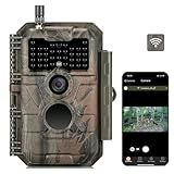GardePro E6 WiFi Trail Camera (Non-Cellular), 48MP Photos, 1296P HD Video, App Control with Live View, 110° Wide-Angle, No-Glow Night Vision, Motion Activated