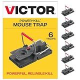 Victor Power-Kill Mouse Traps, 6-Pack Humane Snap Traps