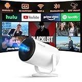 YINCODI [Bulit in Apps] Portable Mini Projector, 1080P Smart Projector with WiFi and Bluetooth, 270° Rotatable Movie Projector Compatibile with iOS/Android/Windows/USB/HDMI, for Indoor/Outdoor Use