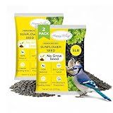 Happy Wings 10 LB Black Oil Sunflower Seeds Bird Food, No Waste Bird Seed