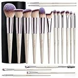 BS-MALL Makeup Brush Set 18 Pcs Premium Synthetic Foundation Powder Concealers Eye shadows Blush Makeup Brushes with black case