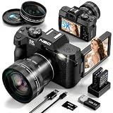 True 5K 64MP Digital Camera for Photography (Black)