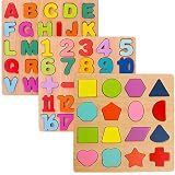 Wooden Puzzles for Toddlers 3-5, Boys & Girls, Montessori Toddler