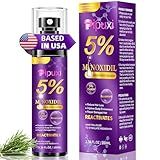5% Minoxidil for Men and Women Hair Growth Products, Biotin Serum with Rosemary for Hair Regrowth Treatment, Minoxidil Spray Extra Strength Hair Loss Solution, Clinically Proven to Regrow Thicker