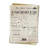 Huameigf Jumbo 30th Birthday Card Gifts for Daughter Son, Unique 30th Birthday Party Decorations for Women Men, Large 30 Years Old Bday Card for Him Her