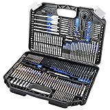 COMOWARE Drill Bit Set, 246 Pcs for Cordless Drill, Drill Driver Bit Set for Wood, Metal, Masonry, Cement and Screwdriver Bits Set Combo Kit