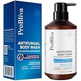 Antifungal Body Wash Treatment Soap – Antibacterial Wash for Jock Itch, Ringworm, Back Acne, Tinea & Foot Odor – Medicated Skin Relief Cleanser Gel with Tea Tree Oil & Tolnaftate for Men and Women
