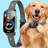 Ultrasonic Bark Collar for Large Medium Small Dogs, Humane Fast & Gentle Anti Bark Collar with Beep & Vibration, Smart Barking Collar with 7 Adjustable Sensitivity Levels,Black