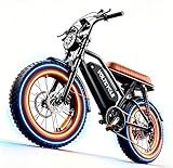 ciloovy Electric Bike for Adults, 1500W Peak Motor 28 MPH 50Miles, Fat Tire Ebike with 48V Removable Battery 20"x4.0" ebikes for Adults Hydraulic Suspension and 7-Speed, All-Terrain Unisex ebikes
