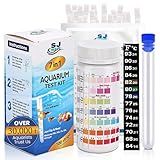 7 in 1 - Aquarium Test Strips | 100 Fast & Accurate Strips | Fish Tank Aquariums Water Test Kit & ebook | Aquarium Thermometer | Fish Tank Water Testing Kit for Fresh & Saltwater | Versatile Usage