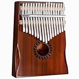 Kalimba Thumb Piano 17 Keys, Portable Mbira Finger Piano Gifts for Kids and Adults Beginners