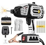 Portable Welding Machine 110V Handheld: Portable Hand Held Welder Machine with 20PCS Rods & IGBT Inverter 5 Variable Current Adjustment - SUNSIMIAO Electric ARC Welder Gun Fits for 3/32" Wire Rods
