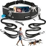 Qltytoy Hands Free Double Dog Leash for Two Dogs 240LB Heavy Duty Bungee