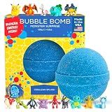 Poke Monster Bath Bomb for Kids with Surprise Toys Inside, 1 Pack