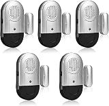 Sanjie Door Window Alarm Sensors, 5 Pack, 125dB, Volume Control
