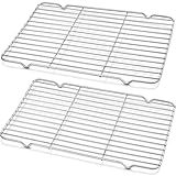 Decymis Cooling Rack and Baking Rack with Stainless Steel, 2 - Pack 10 x 15 Inches Heavy Duty Cooling Racks for Cooking and Baking, Sturdy Cookie Cooling Rack, Easy to Clean Oven & Dishwasher Safe