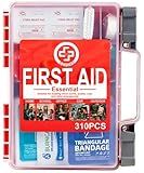 Gevoke Professional First Aid Kit - 310 Piece HardCase Medical Kit for Home, Car, Camping, Travel, Hiking, Truck, Office, Sports, Vehicle & Outdoor Emergencies