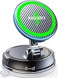 ANDERY Only for iPhone Magsafe Car Mount Charger [15W Wireless Faster Charging, 78+LBS Strongest Suction, 2400gf Strongest Magnetic] 360° Adjustable Car Phone Holder, Phone Holders for Your Car, Black