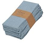 Ruvanti Cloth Napkins Set of 12, 18x18 Reusable Napkins Cloth Washable, Soft & Durable Table Napkin, Poly Cotton Fabric Dinner Napkins for Parties, Christmas, Thanksgiving, Weddings - Teal