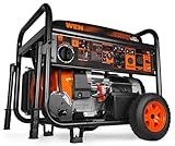 WEN 14,500-Watt 120V/240V Tri-Fuel Generator for Gas, Propane, and Natural Gas, Transfer-Switch Ready with Electric Start, Wheel Kit, and CO Watchdog (TF1450X)
