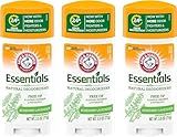 Arm & Hammer Essentials Natural Deodorant, Fresh - 2.5 oz - 3 pk