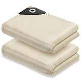 Welding Blanket Fire Resistant Large - 2 Pack 4x6ft Fiberglass Flame Retardant Fabric 1022 °F High Temp Heat Shield Blankets Insulation Mat for Soldering, Grill, Industrial, Smoker, Camping