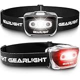 LED Headlamp 2-pack Battery Powered (AAA) (Batteries Not Included) | Head Lamp for Running Hunting Camping Fishing Hiking with Red Light and Adjustable Headband - Bright Forehead Headlamp 7 Modes