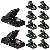 Mouse Trap, 12 Pack Mouse-Traps-Indoor-for-Home Quick Effective Sanitary Safe Mouse Catcher for Family and Pet