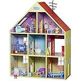 Peppa Pig Wooden Deluxe Playhouse, 8 Rooms, Includes 2 Fun Figures and 29 Accessories, Made of Responsibly Sourced Wood, for Ages 3 and Up (Amazon Exclusive)