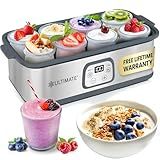 Ultimate Probiotic Yogurt Maker with Adjustable Temperature & Time Control - Make Trillions of Live Probiotics & Get Better Gut Health - ULTIMATE LIFETIME WARRANTY - Wellness Gifts for Men & Women