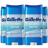 Gillette Antiperspirant and Deodorant for Men, 72hr Clinical Strength Sweat & Odor Protection, Long Lasting Freshness, Anti-White Mark Technology, Clear Gel, Cool Wave Scent, 3.8 oz (Pack of 4)
