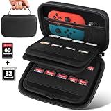 AOBOPLE 92 Switch Game Case,3DS Case Compatible with Nintendo 3DS, 3DS XL,New 2DS XL,2DS, DSi, Switch/Nintendo Switch 2 Games, PS Vita Games Hard Shell Game Card Holders