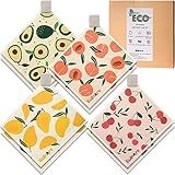 Eulnars Swedish Dishcloths for Kitchen, 8 Pack Reusable Paper Towels with Clips, Non-Scratch Swedish Kitchen Towels, Super Absorbent Cellulose Sponge Cloths, Dishwasher Safe, No Odor