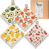 Eulnars Swedish Dishcloths for Kitchen, 8 Pack Reusable Paper Towels with Clips, Non-Scratch Swedish Kitchen Towels, Super Absorbent Cellulose Sponge Cloths, Dishwasher Safe, No Odor