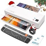 Buyounger Laminator Machine with 40 Laminating Sheets, A4 Laminator Thermal and Cold with Paper Trimmer & Corner Rounder, 9-Inch Laminating Machine for Home School Office