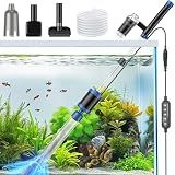 36W Aquarium Vacuum Gravel Cleaner: 8 in 1 Electric Fish Tank Cleaner