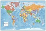 Swiftmaps World Premier Wall Map Poster Mural 24h x 36w
